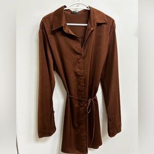 White fox mini dress (satin)